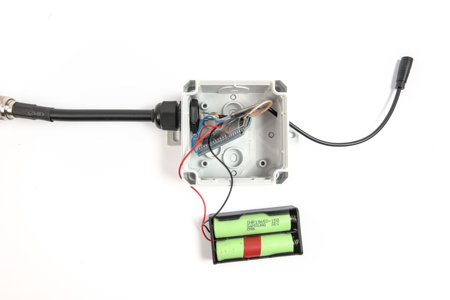 Batteriebetriebener LoRa-Node mit 18650-Akku